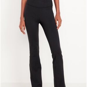 NWT Old Navy Extra High Rise Slim Bootcut Black Leggings Size Medium Tall